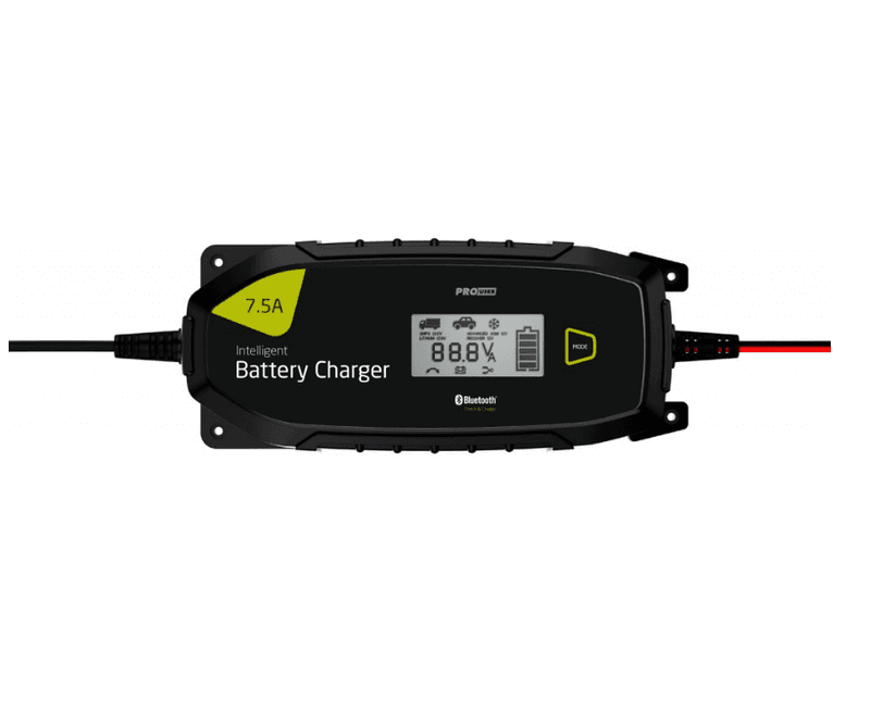 PROUSER Elektronisk Batterilader 12V/24V 7,5A m/ Bluetooth