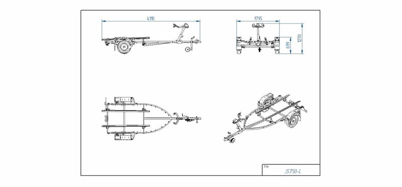 Tiki Vannscooterhenger JS750-L Jet
