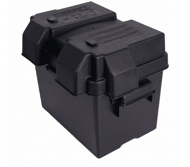 Hovedbilde  Batterikasse 280x200x215mm (innvendig) plast ...
