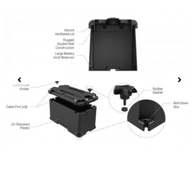 Hovedbilde Batterikasse 538x243x281mm (innvendig)