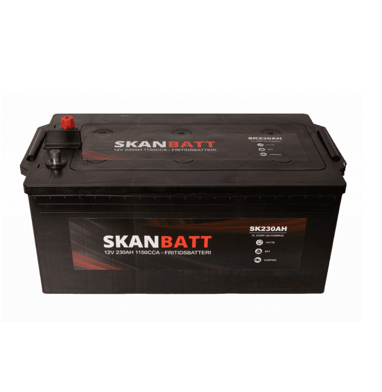 SKANBATT Fritidsbatteri 12V 230AH 1150CCA
